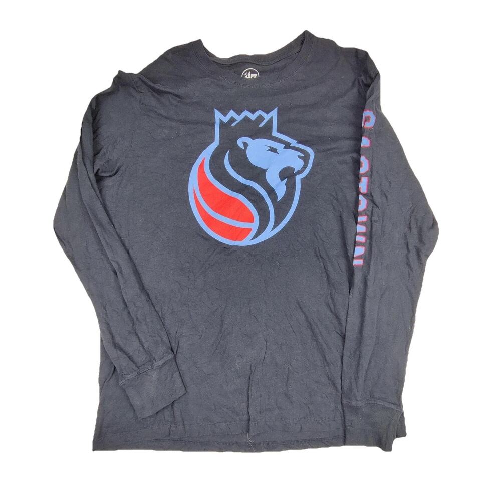 Sacramento Kings Shirt Mens Large Gray NBA Basketball '47 Graphic Long Sleeve